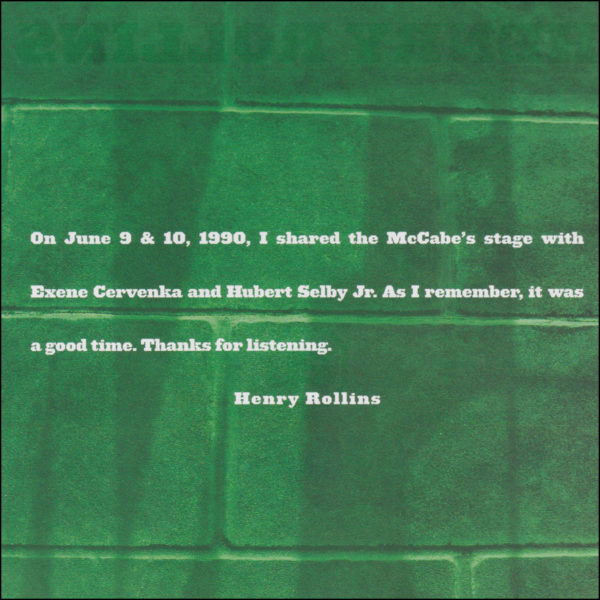 Henry Rollins: Live @ McCabe's