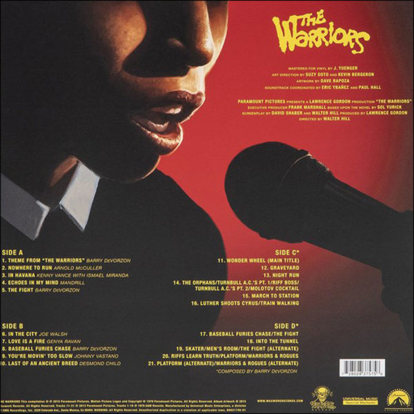 The Warriors: Soundtrack (Exclusive Coloured Vinyl 2x LP)