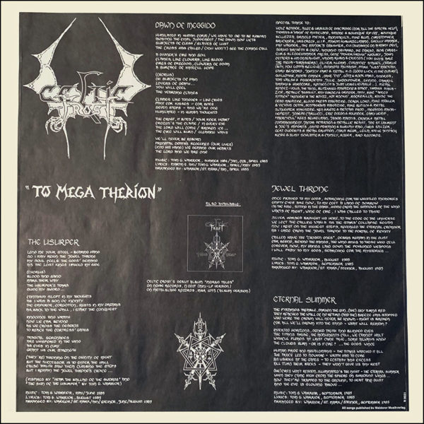 Celtic Frost: To Mega Therion (First Pressing)