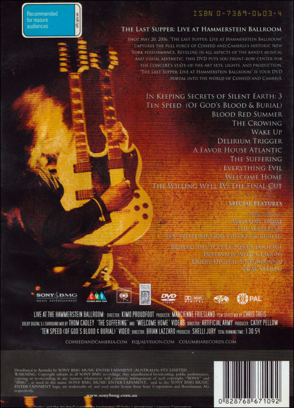 Coheed & Cambria: The Last Supper DVD