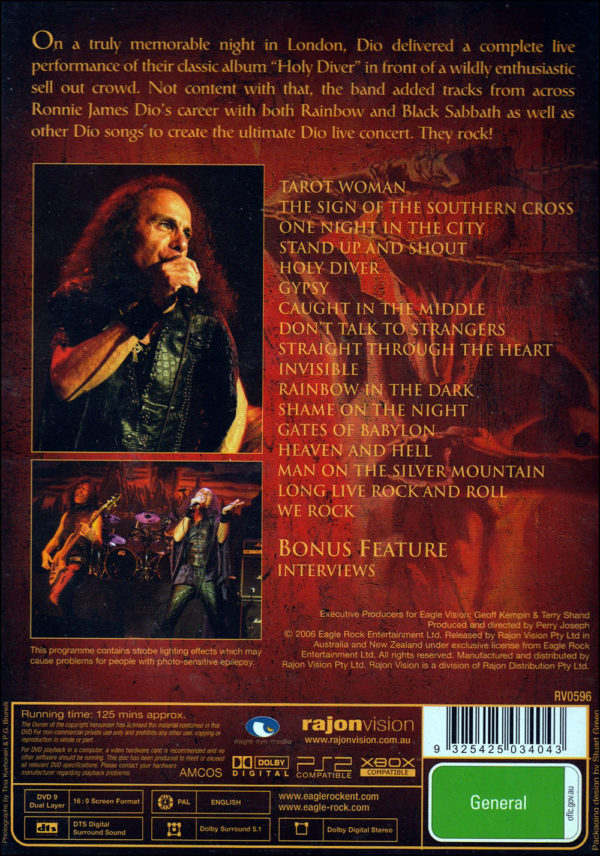 DIO: Holy Diver DVD