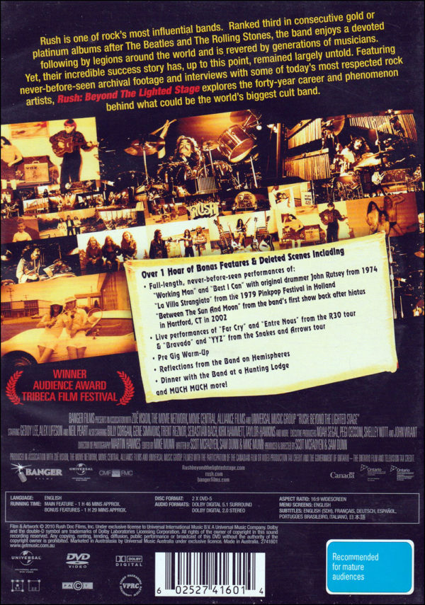 Rush: Beyond The Lighted Stage DVD