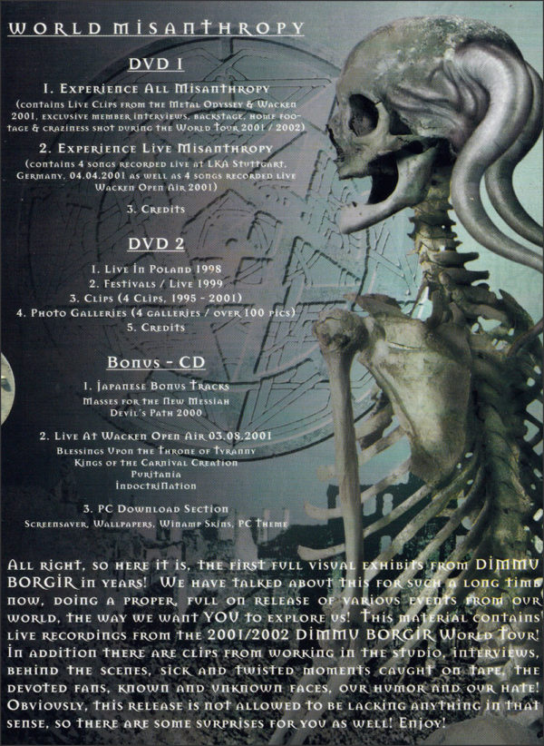 Dimmu Borgir: World Misanthropy DVD Boxset
