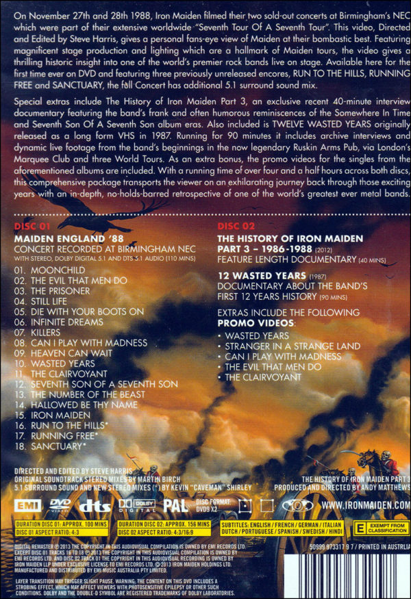 Iron Maiden: Maiden England 88 DVD