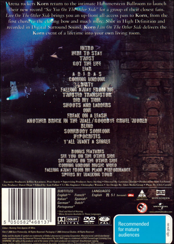 Korn: See You On The Other Side DVD