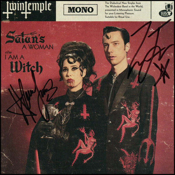 Twin Temple: Satan's A Woman (Red Sparkle Vinyl) (Signed)