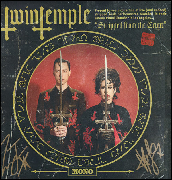 Twin Temple: Stripped From The Crypt (Red Blood/Black Mass Splatter) (Signed!)