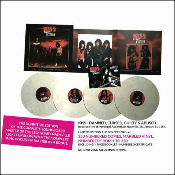 KISS: Damned, Cursed, Guilty & Abused (4LP Coloured Vinyl)