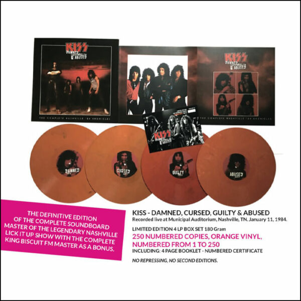 KISS: Damned, Cursed, Guilty & Abused (4LP Coloured Vinyl)