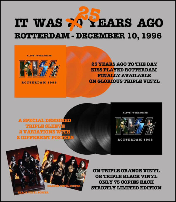 KISS: Rotterdam 1996 (3LP Coloured Vinyl)