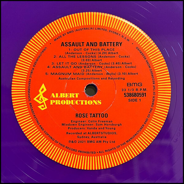 Rose Tattoo: Assault And Battery (2021 Purple Vinyl)