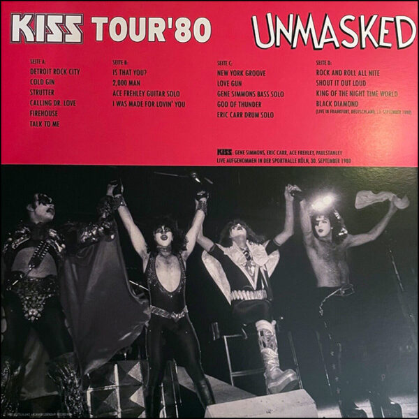 KISS: Tour 80 Unmasked Koln Soundboard (Coloured Vinyl)