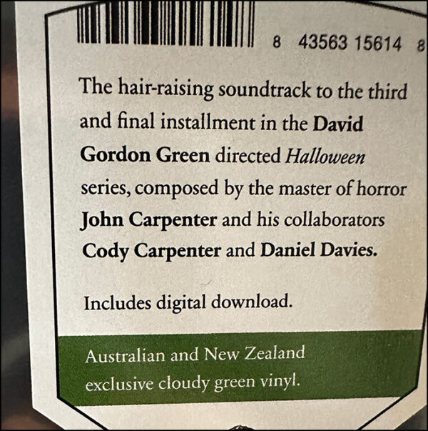 Halloween Ends: Soundtrack (Australia & New Zealand Exclusive Cloudy Green Vinyl)