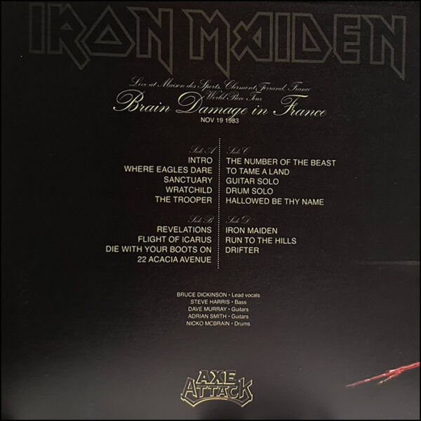 Iron Maiden: Brain Damage In France (2LP Purple Vinyl)