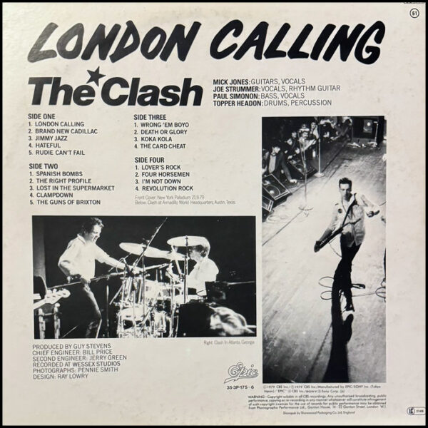 The Clash: London Calling (Japanese Pressing, White Label Promo)