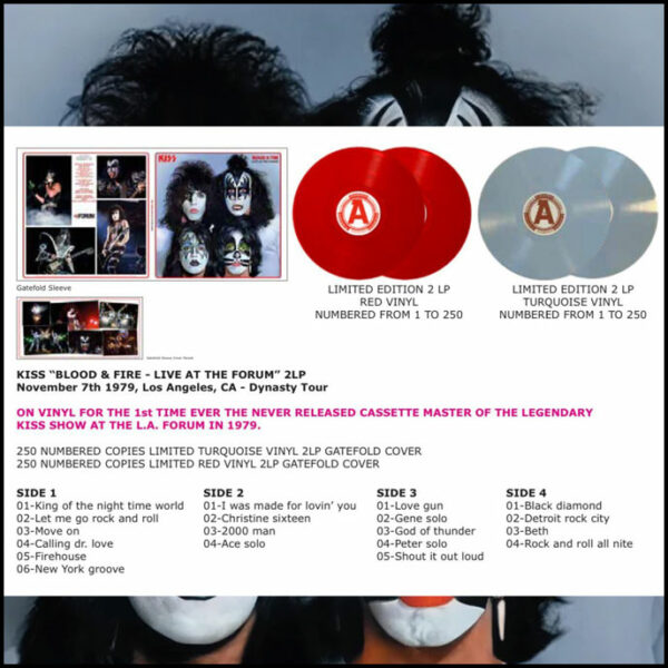 KISS: Blood & Fire - Live At The Forum 1979 2LP