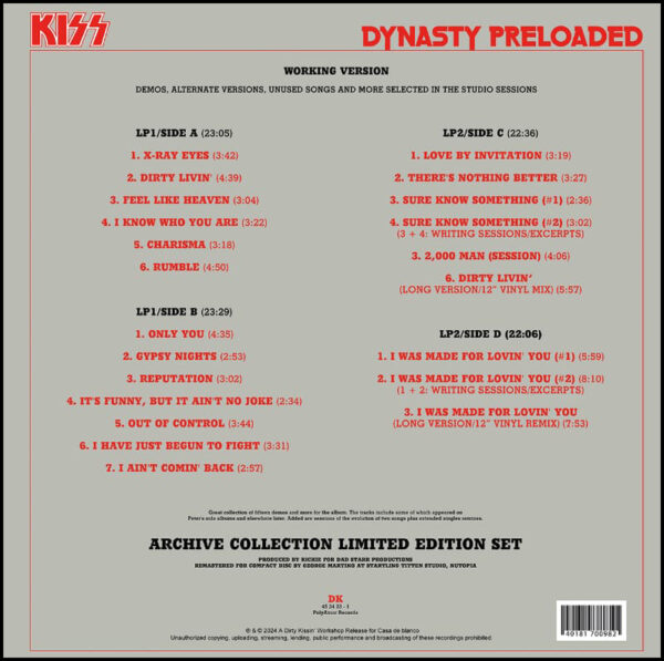 KISS: Dynasty Preloaded (2LP Coloured Vinyl)