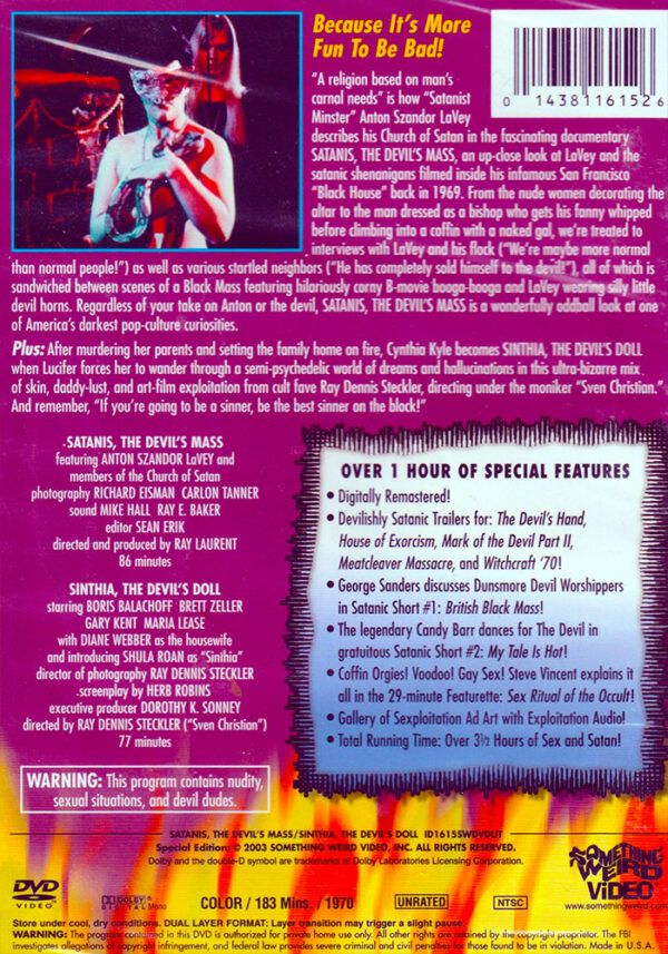 Satanis The Devil's Mass DVD