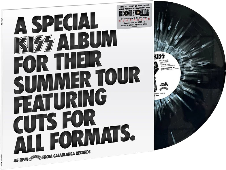 KISS: A Special KISS Tour Album (Vinyl, 12" EP, 45RPM, Limited Edition, Black & White Splatter)